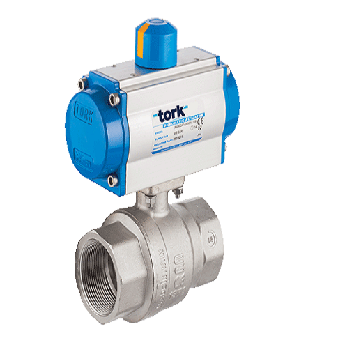 PAV 901.50 SR 2/2 YOLLU TEK ETKİLİ PNÖMATİK AKTÜATÖRLÜ DİŞLİ KÜRESEL VANA (ÇAP:2'')
