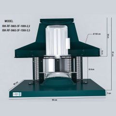 ISK-RF-5663-3F-1500-5,5 YÜKSEK BASINÇLI ÇATI FANI