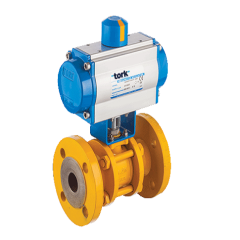 PAV 920F.80 DA ÇİFT ETKİLİ PNÖMATİK AKTÜATÖRLÜ PİK DÖKÜM DOĞALGAZ KÜRESEL VANA (ÇAP:DN80)