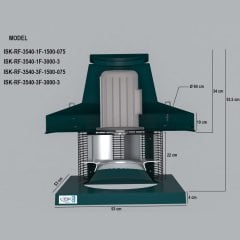 ISK-RF-3540-1F-3000-3 YÜKSEK BASINÇLI ÇATI FANI