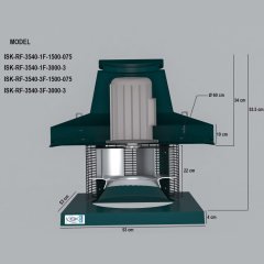 ISK-RF-3540-1F-1500-075 DÜŞÜK BASINÇLI ÇATI FANI
