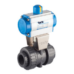 PAV.913.25 SR SERİSİ 2/2 YOLLU PNÖMATİK AKTÜATÖRLÜ PVC KÜRESEL VANA(TEK ETKİLİ)(ÇAP:1'')