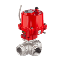 EAV 902.20 AC 3 YOLLU ELEKTRİK AKTÜATÖRLÜ DİŞLİ PİRİNÇ KÜRESEL VANA (ÇAP:3/4'')
